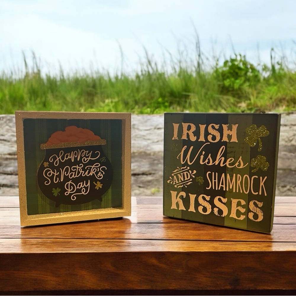 ST. PATTY’S DAY/ LUCK OF THE IRISH DECORATIONS! SET OF 2 NEW PIECES!